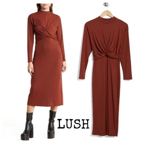 NWT Lush Mock Neck Dress Sz XS NWT - Picture 2 of 6